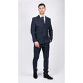 Mens Double Breasted Suit Navy Pinstripe 1920s Mafia Gangster Blinders Wedding - Knighthood Store