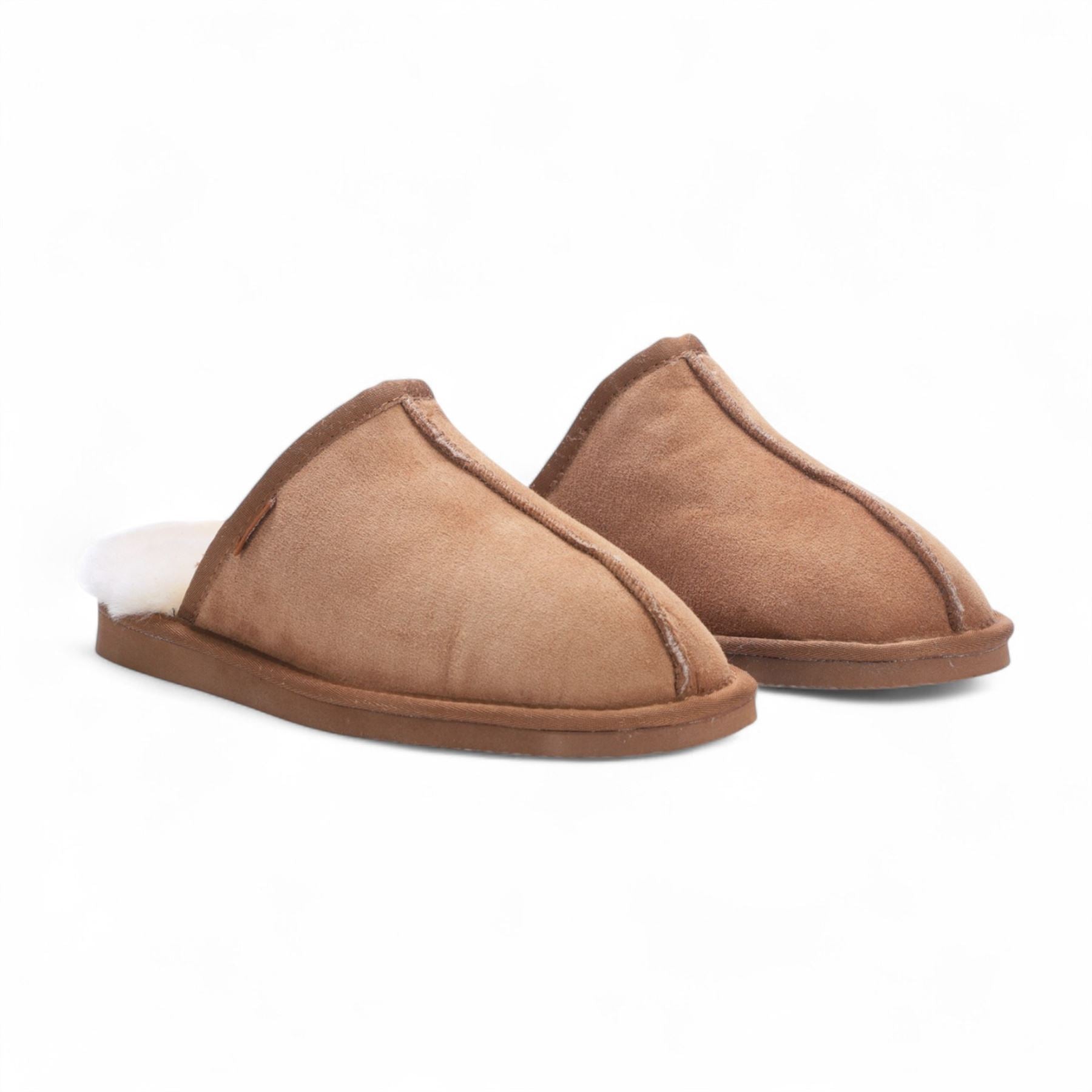 Highland - Men's Genuine Sheepskin Suede Mule Slippers