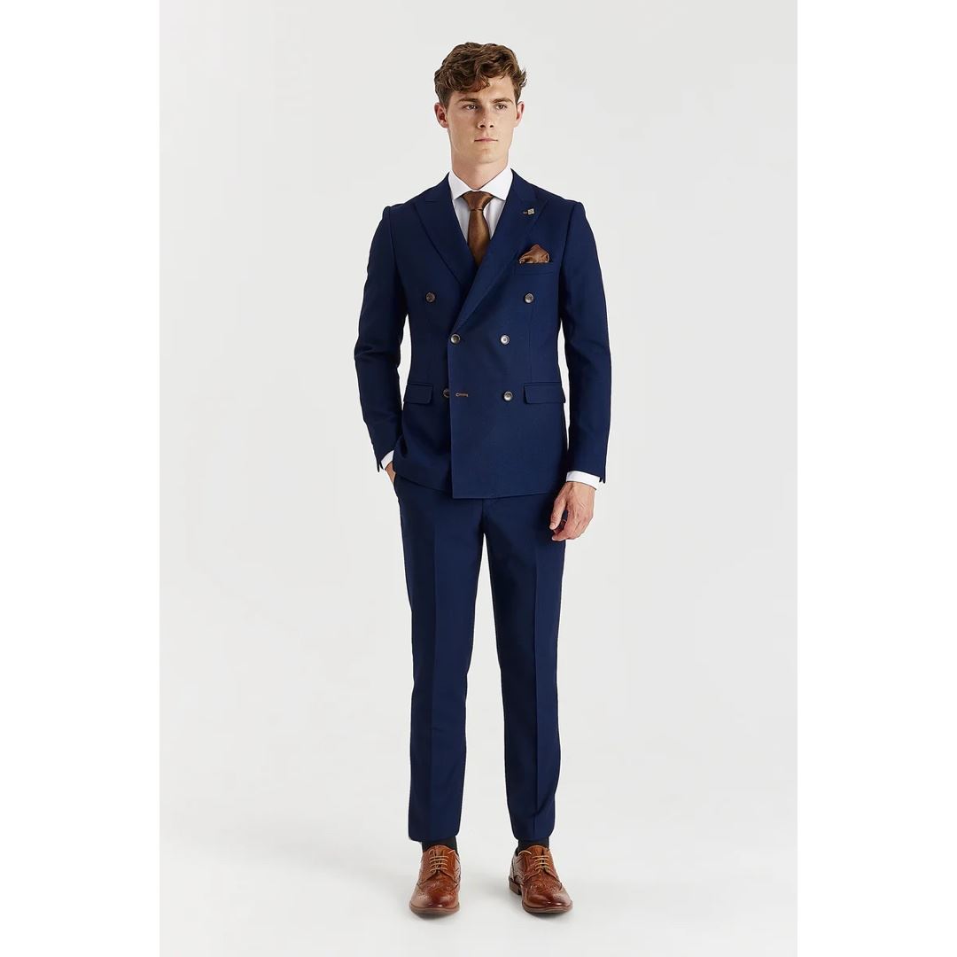 Mayfair - Men's Navy 2 Piece Double Brested Suit