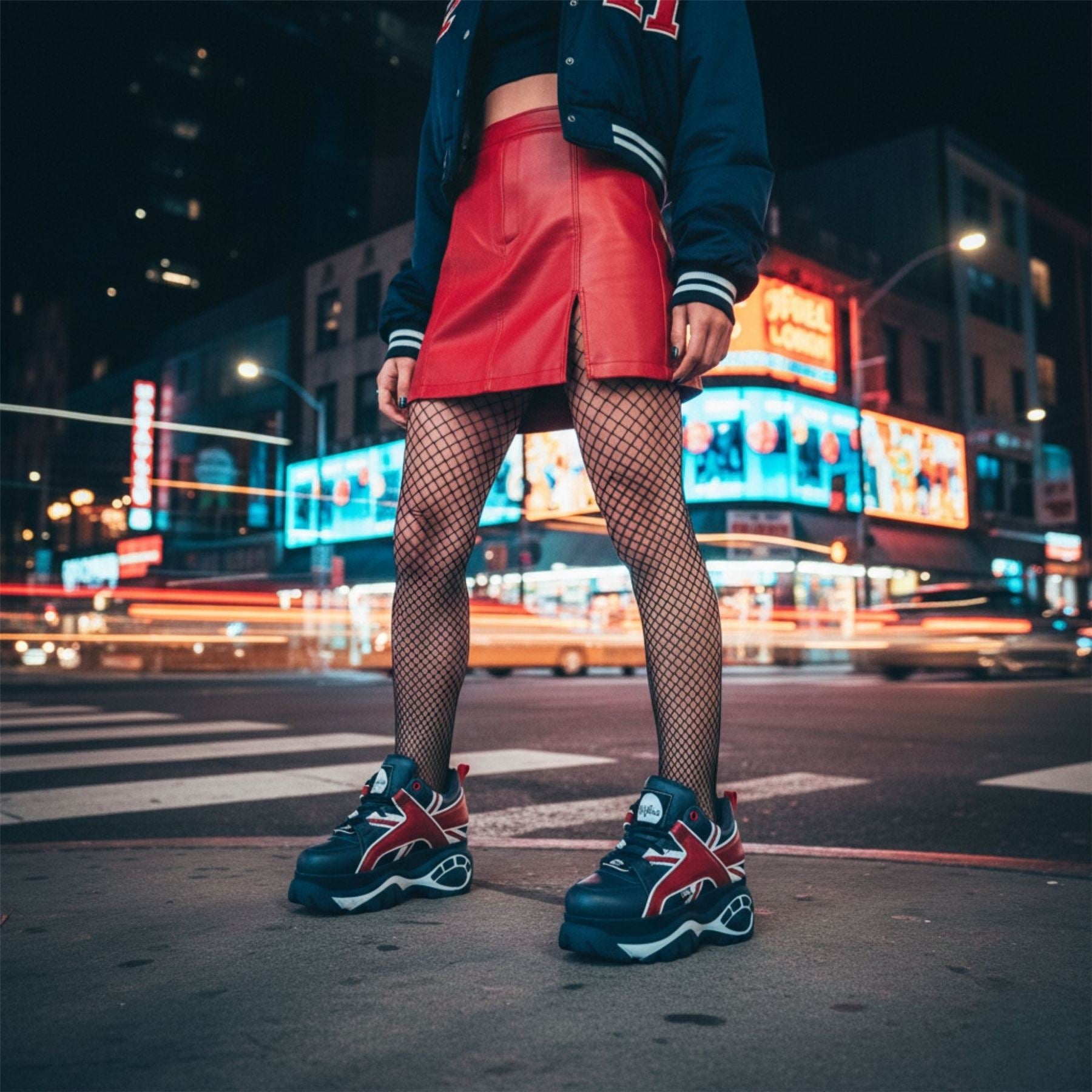 1339-14 - Women’s Blue Platform Chunky Fashion Sneakers