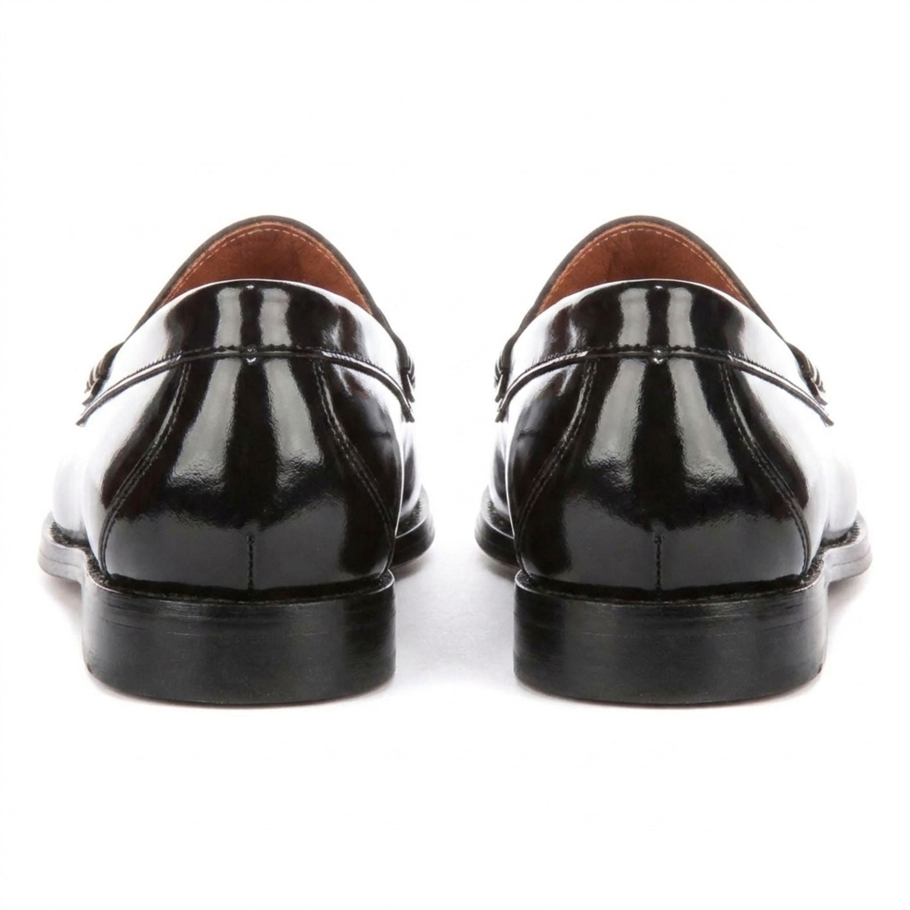 Joseph - Men's Black Penny High-Shine Polished Loafers
