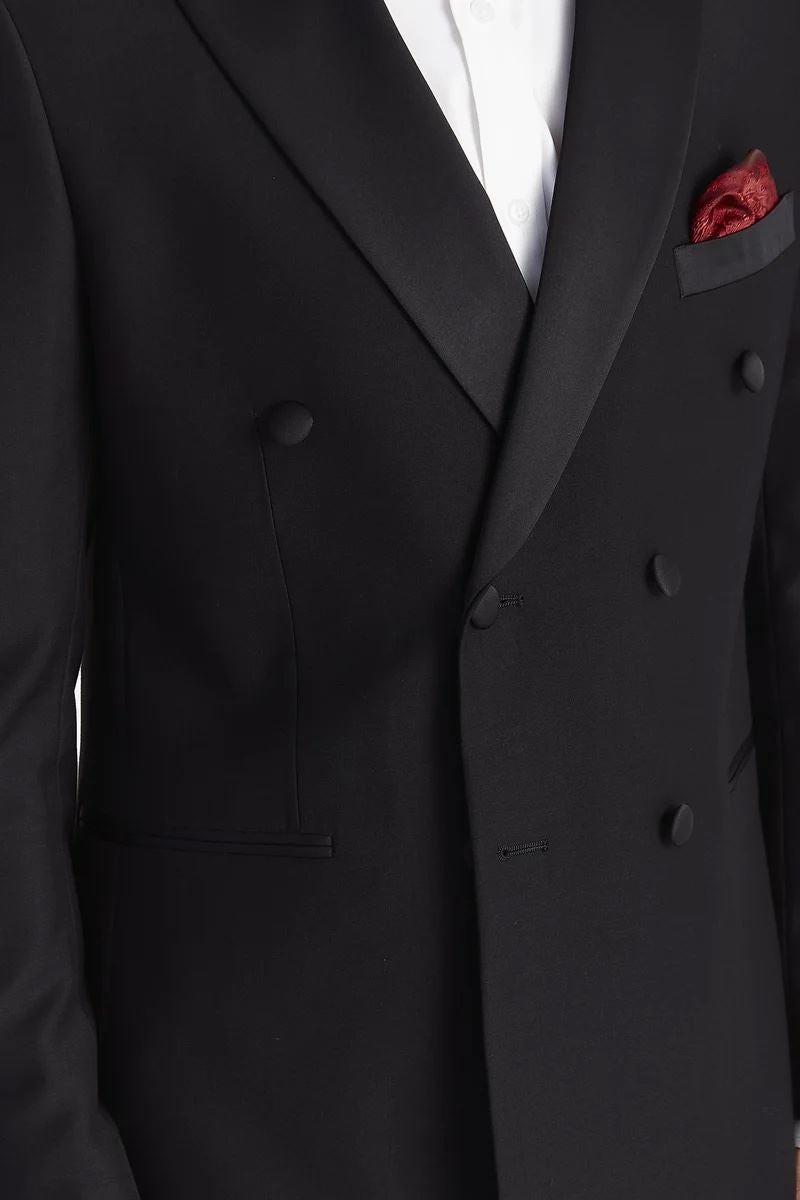 Harry - Men's Black Double Breasted Tuxedo Blazer