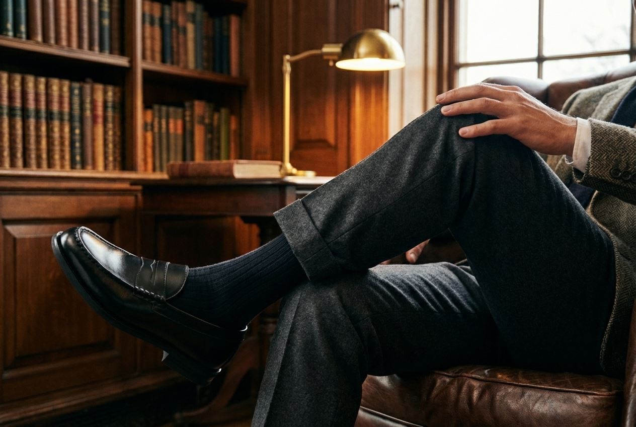 Men's Classic Penny Loafers PU Leather Slip-On Dress Shoes