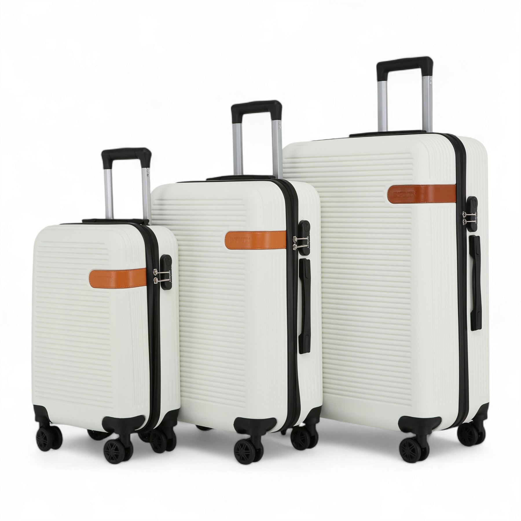 Hard Shell Classic 4-Wheel Luggage Suitcase Set