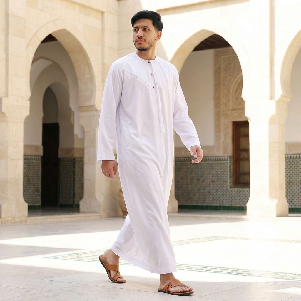 HM11 - Men's Emirati Omani Bobble Button Thobe