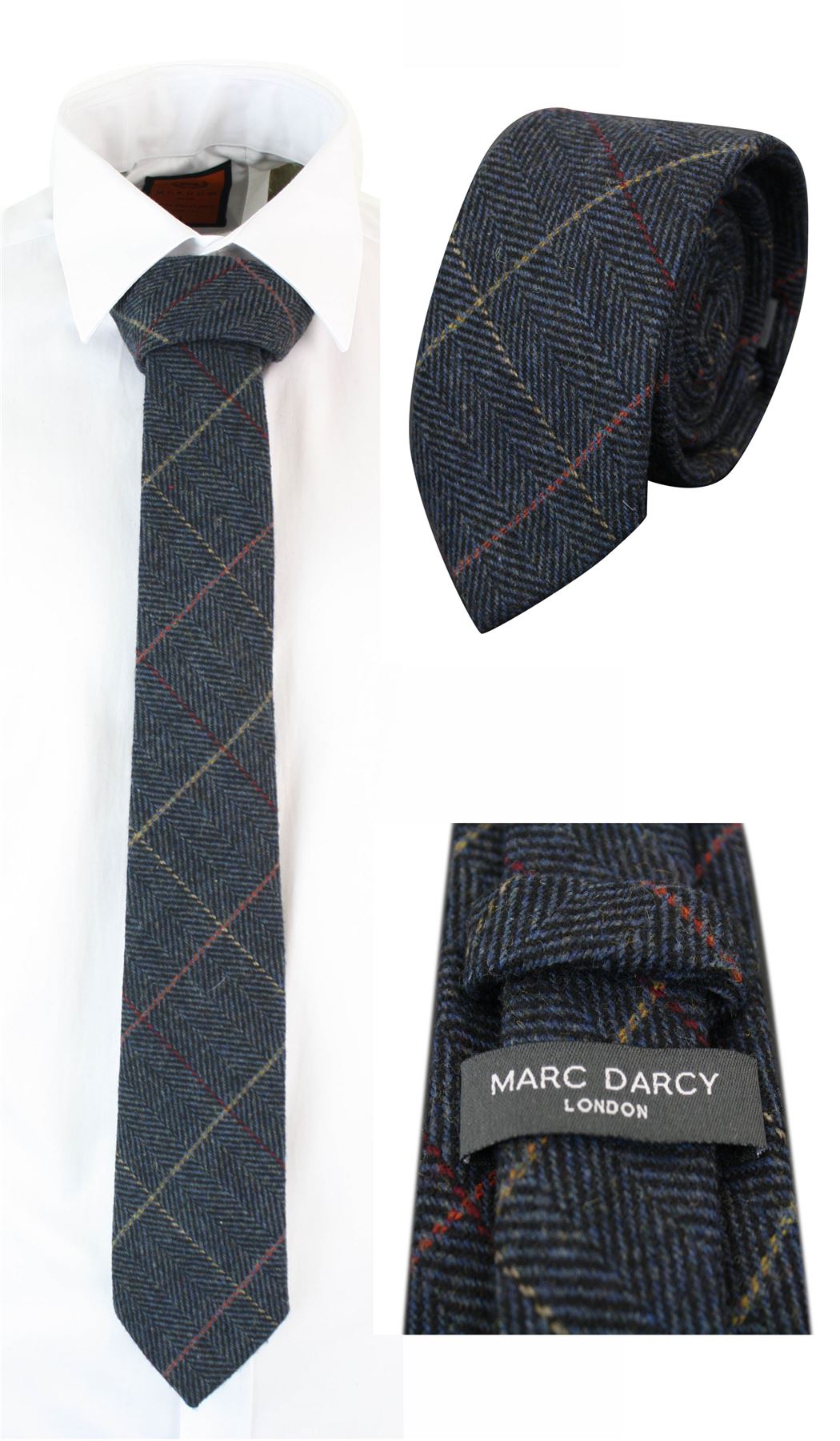 Men's Tweed Herringbone Textured Velvet Classic Bows