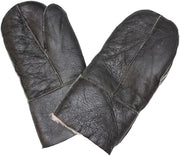 Unisex Sheepskin Shearling Leather Wool Lining Gloves
