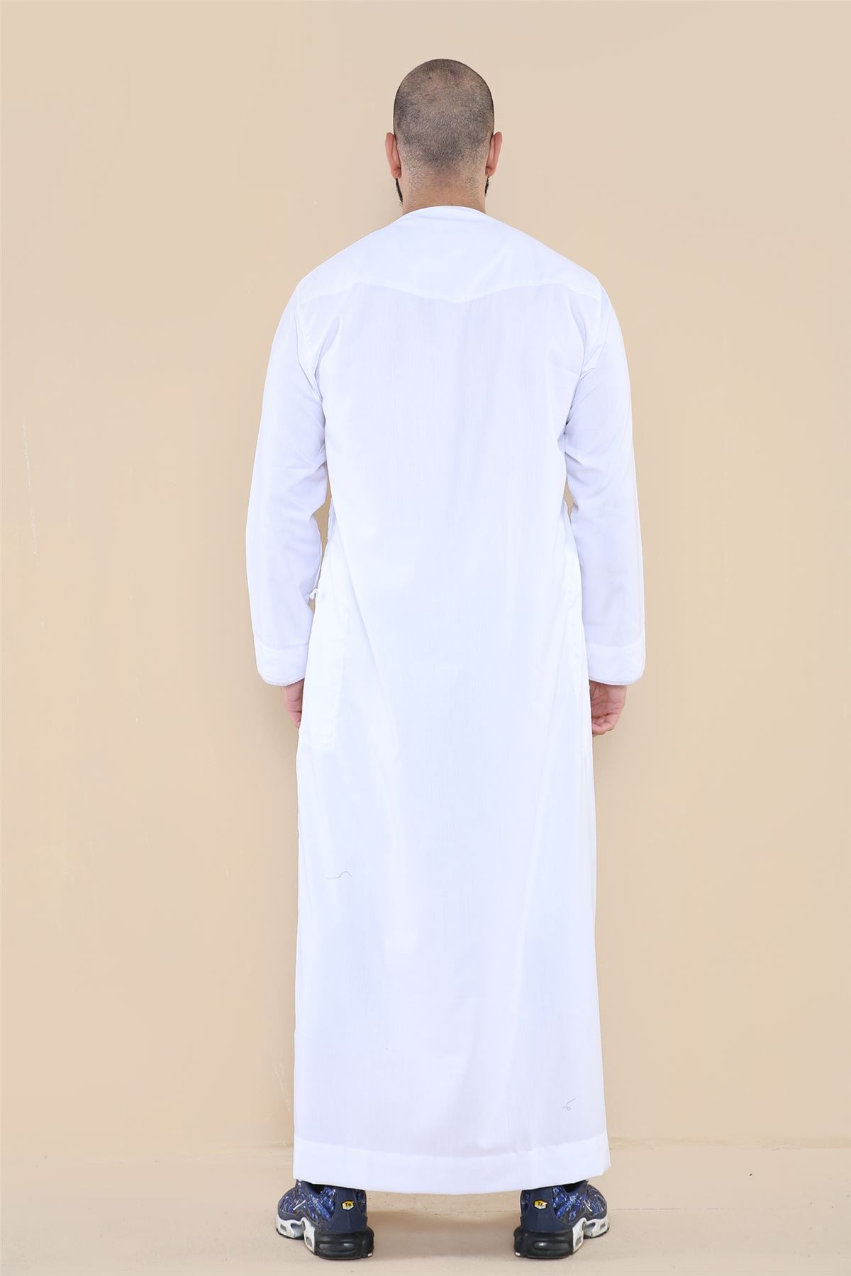 Mens Thobe Jubba Islamic Clothing Muslim Kaftan Emirati Omani Robe Arab Tassel