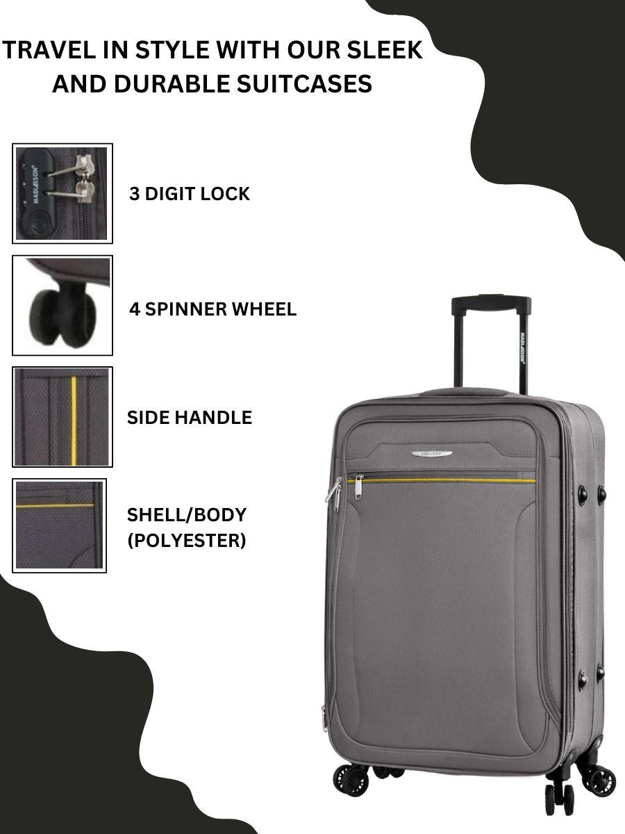 Lightweight Suitcase 4 Spinner Wheels Expandable Luggage