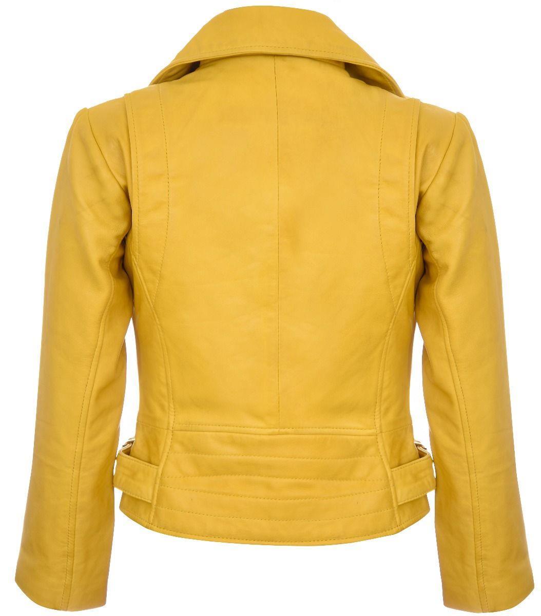 Ladies Women Genuine Real Leather Slim Fit Black Biker Jacket - Knighthood Store