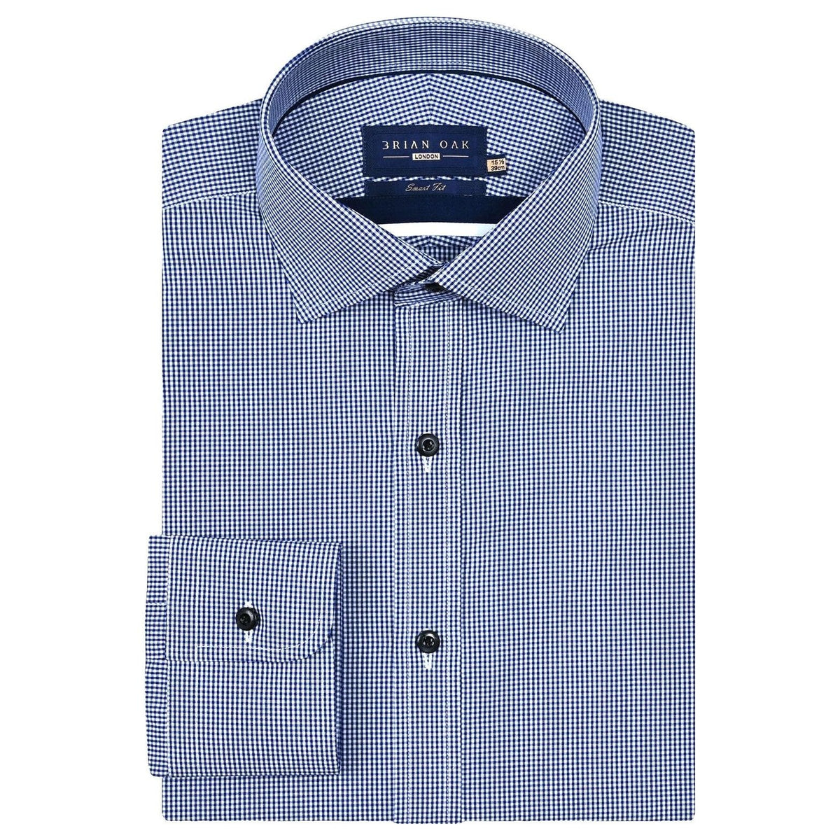 Men's Royal Blue Mini Check Shirt