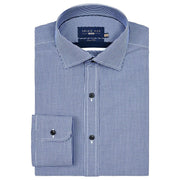 Men's Royal Blue Mini Check Shirt