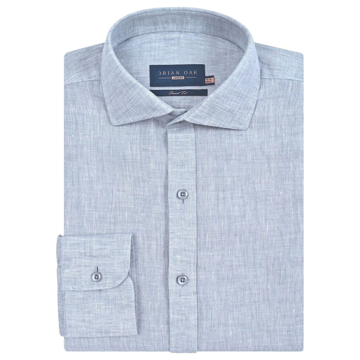 Men's Pure Linen Shirt - Light Grey