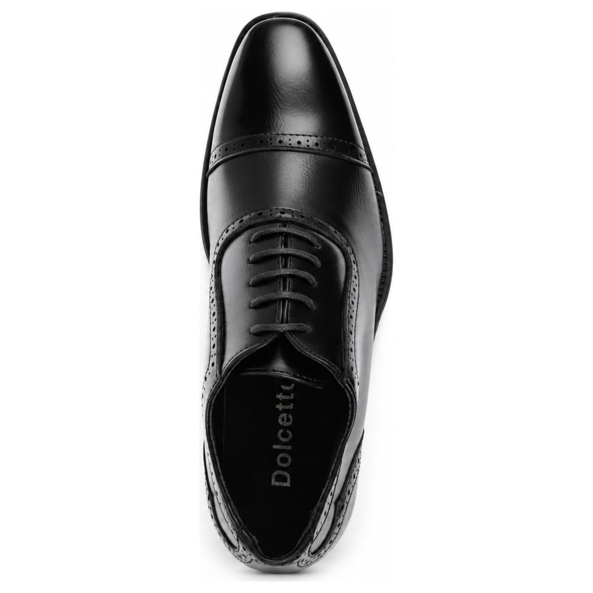 Men's Vegan Leather Formal Lace-Up Oxford Shoes