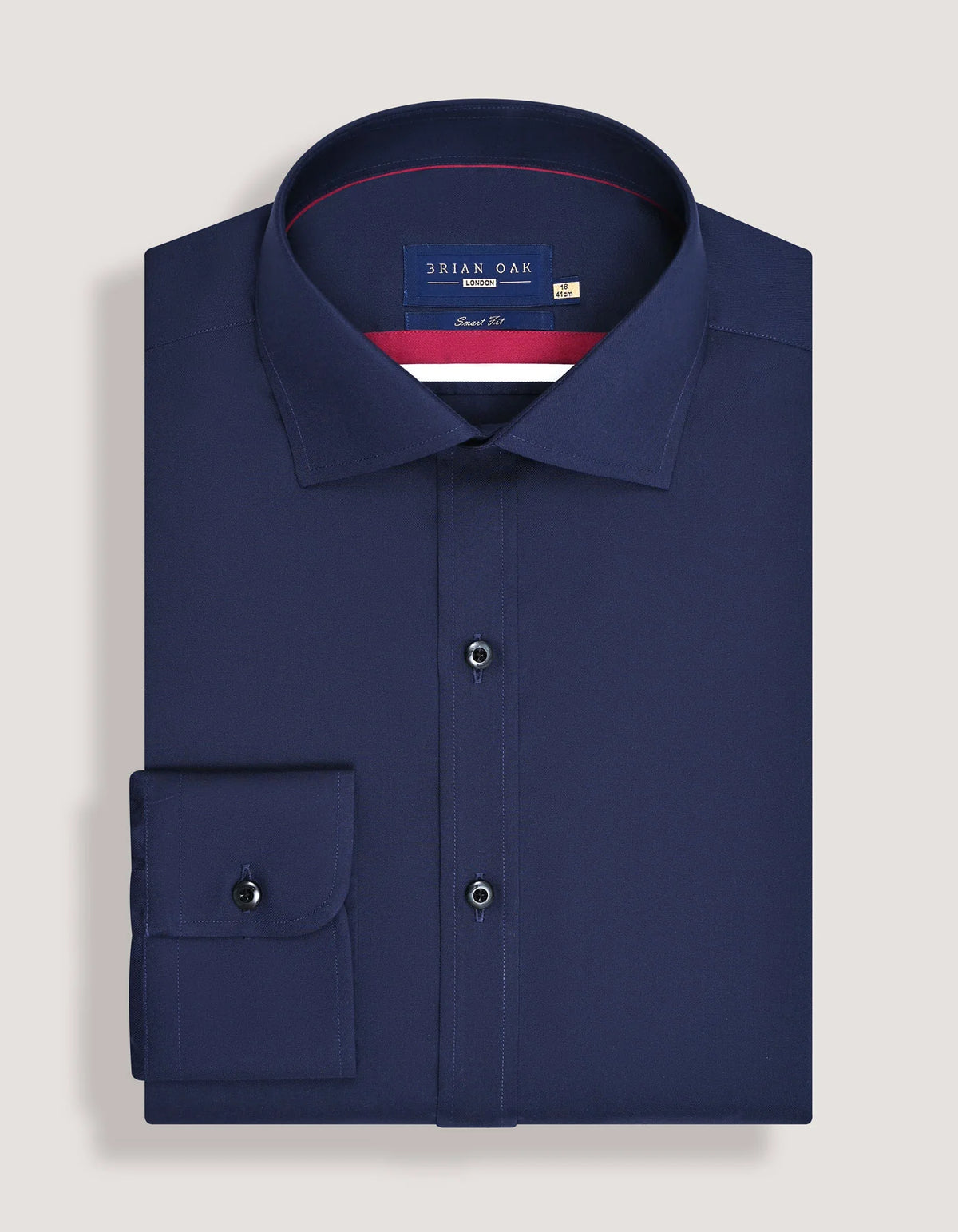 Men's Navy Blue Easy Iron Cotton Dress Shirt