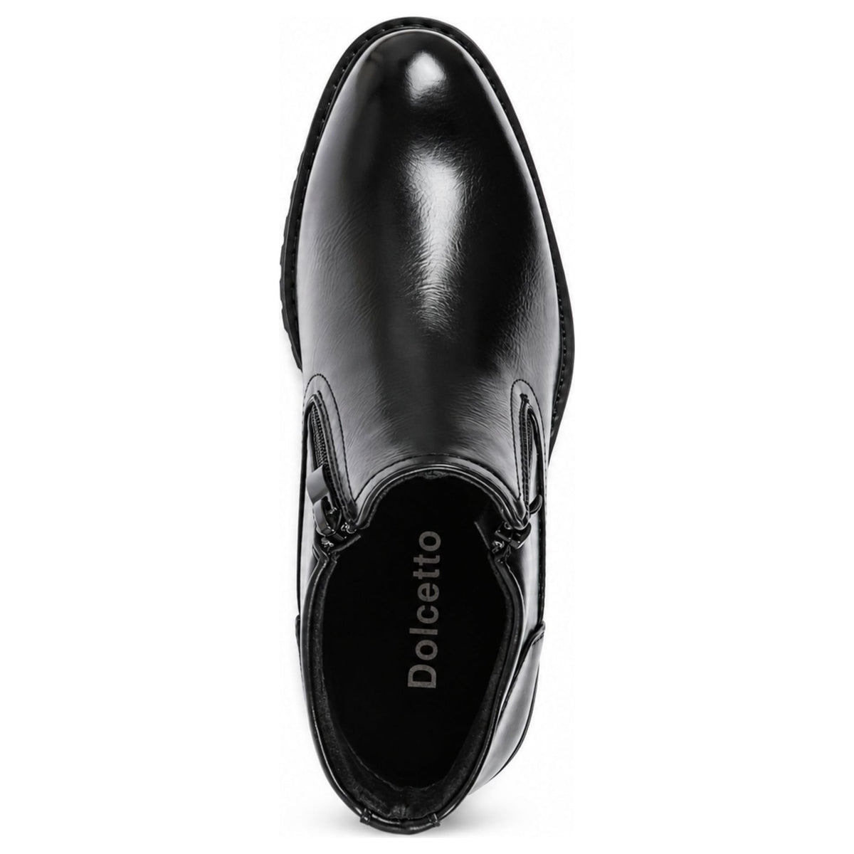 Men's Vegan Leather Side-Zip Casual Ankle Boots
