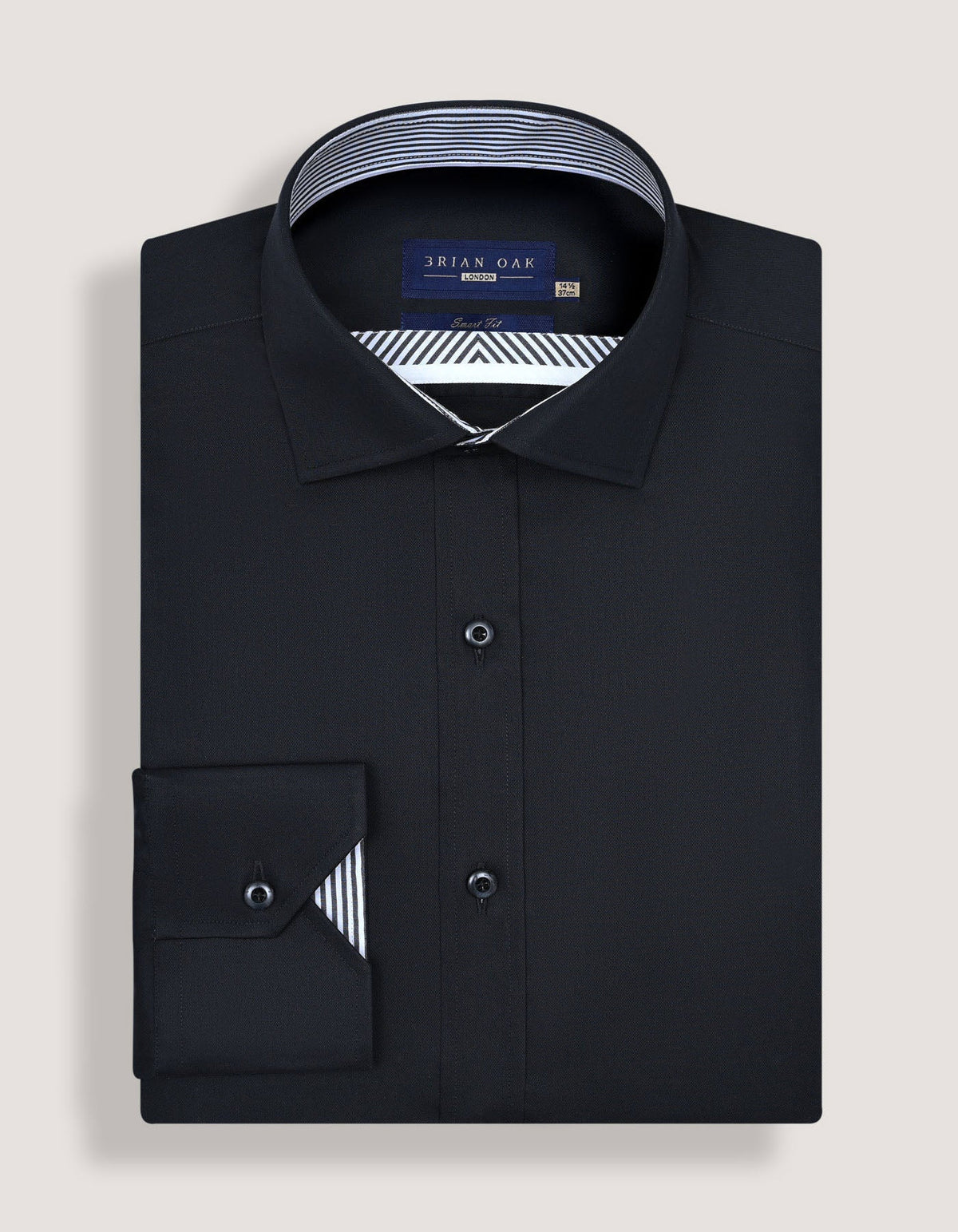 Easy Care Black Satin Designer Shirt for Men - Brian Oak Stylish & Versatile