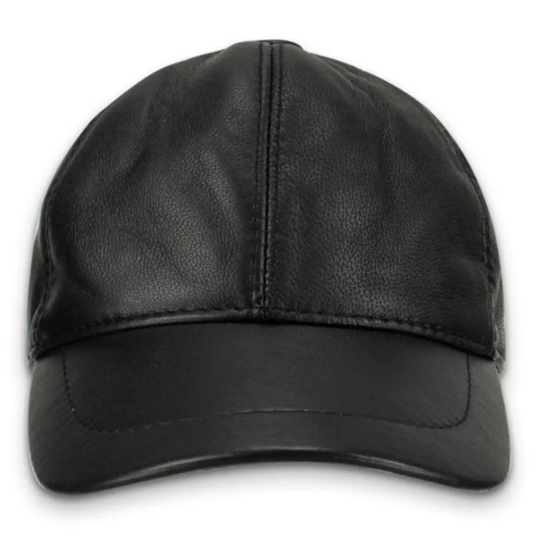 Mens Womens Unisex Real Leather Black Napa Soft Baseball Cap Hat Free Size - Knighthood Store