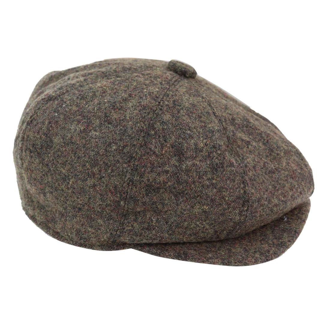 Mens Tweed Newsboy Peaky Blinder Baker Boy Razor Flat Cap Check Hat 8 Panel - Knighthood Store