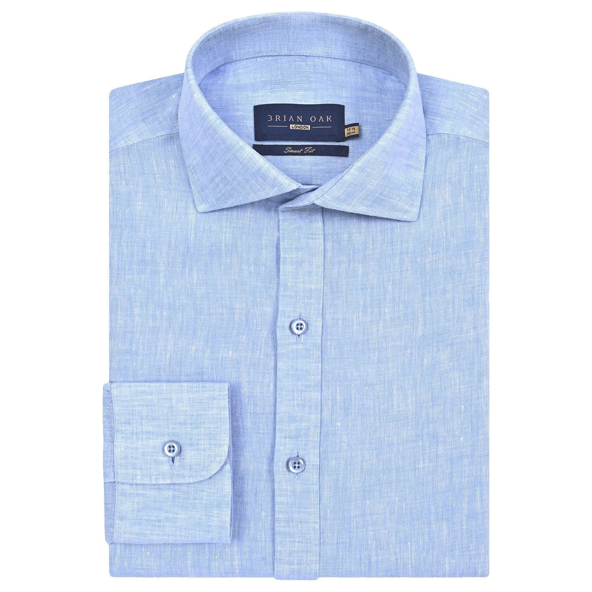 Men's Pure Linen Shirt - Sky Blue