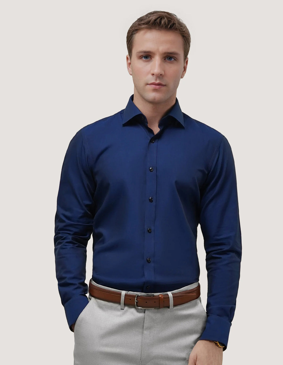 Men's Smart Fit Royal Blue Dress Shirt
