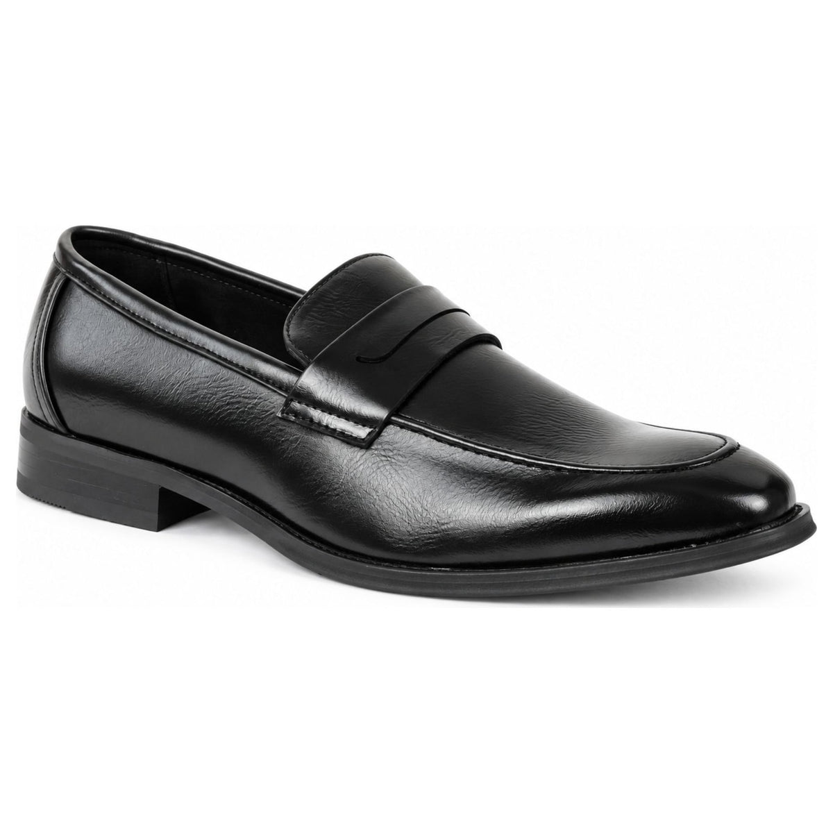 Men's Classic Vegan Leather Slip-On Saddle Strap Loafers