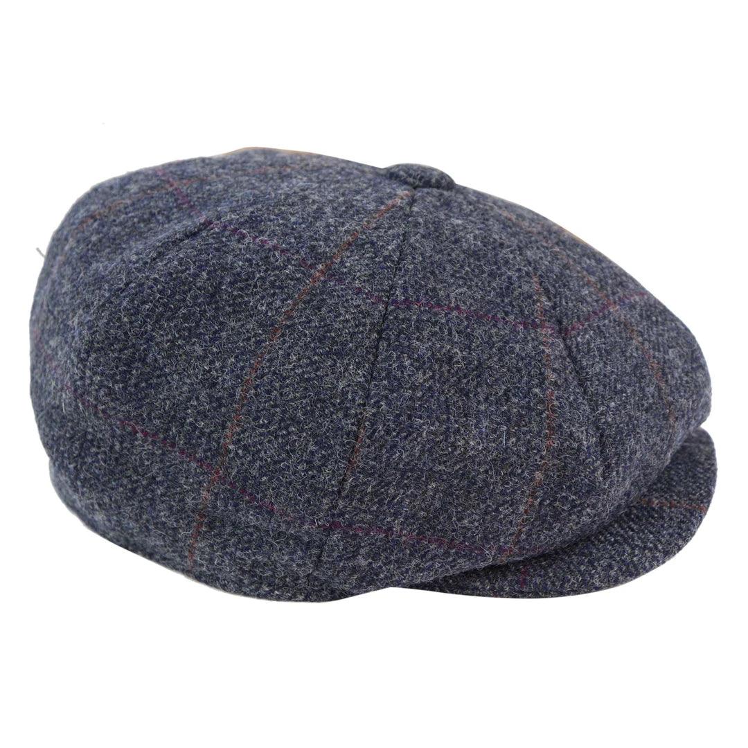 Mens Tweed Newsboy Peaky Blinder Baker Boy Razor Flat Cap Check Hat 8 Panel - Knighthood Store