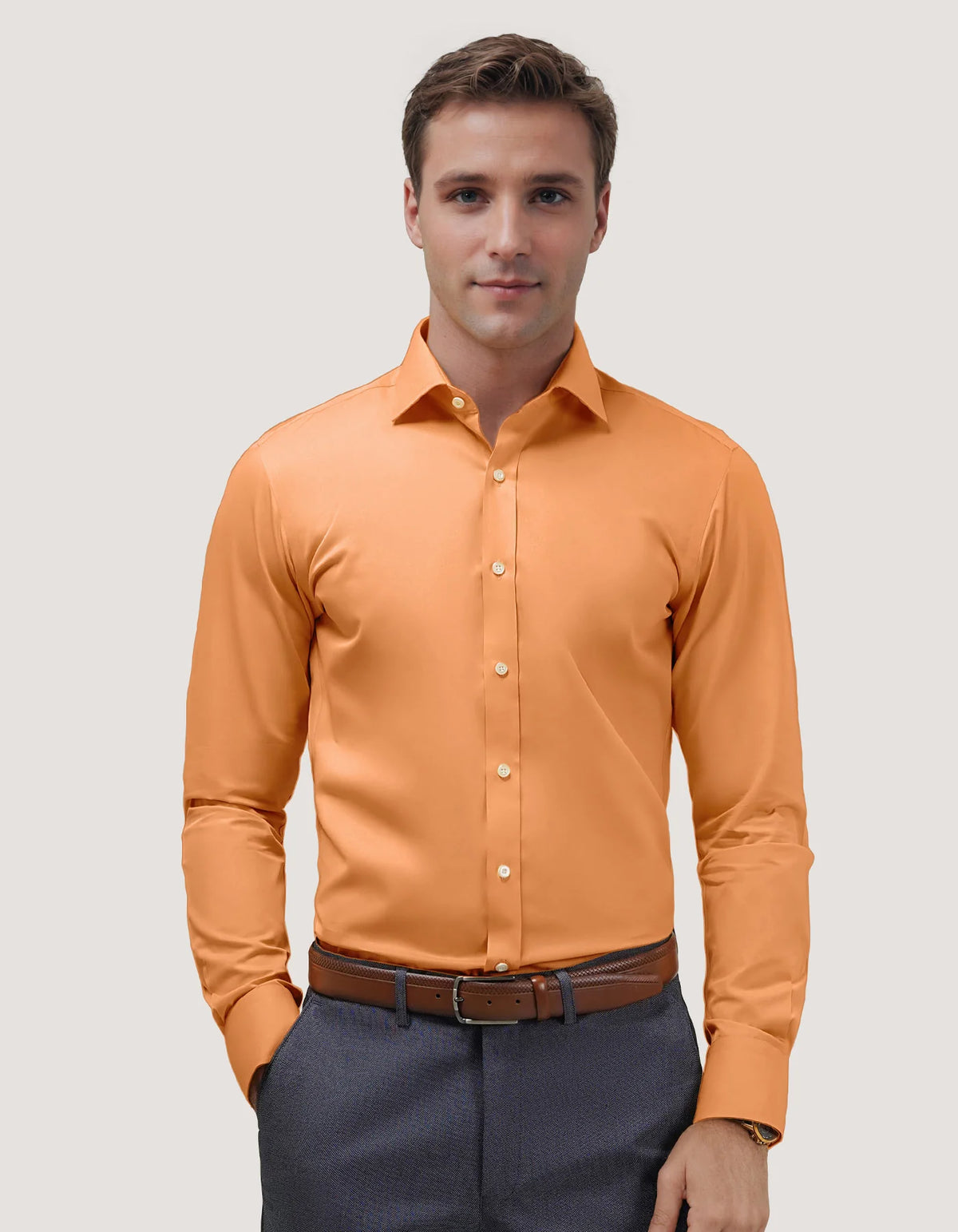 Men's Easy Iron Rust Dress Shirt