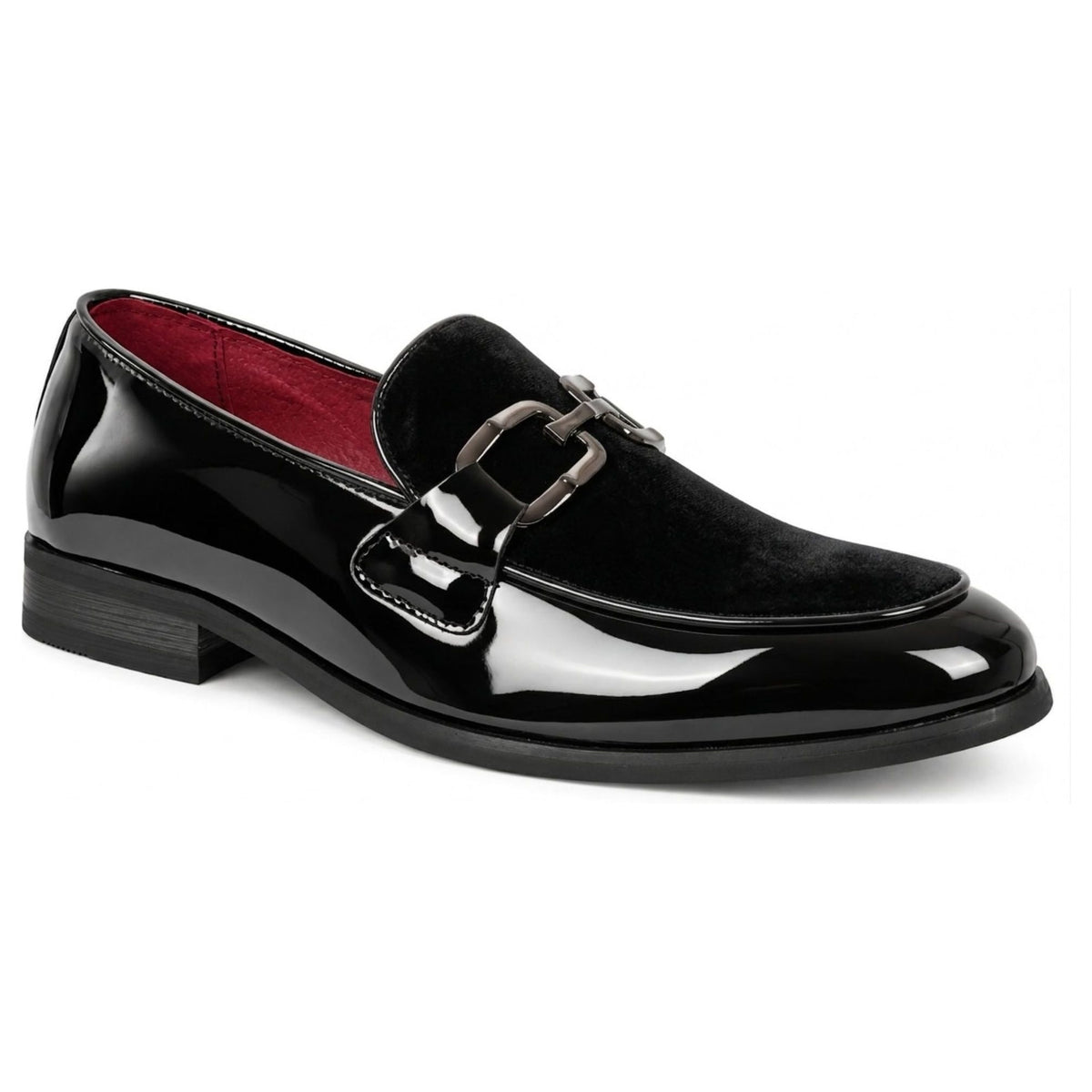 Men's Velvet Patent Slip-On Dress Loafers