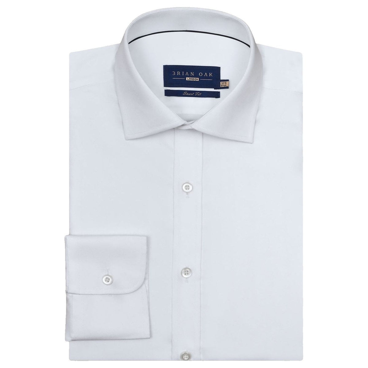 Men's Easy Care White Satin Shirt