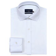 Men's Plain White Satin Dress Shirt