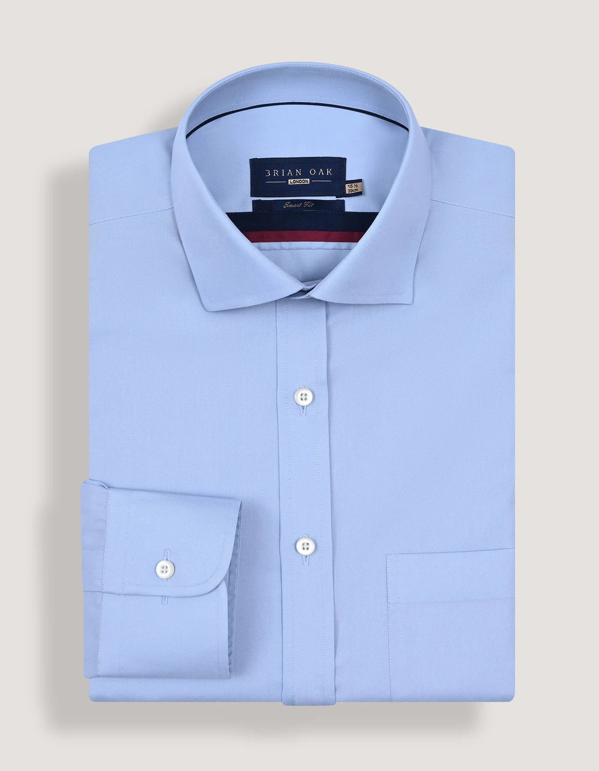 Men's Sky Blue Pure Cotton Dress Shirt