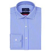 Men's Cotton Striped Sky Blue Dress Shirt