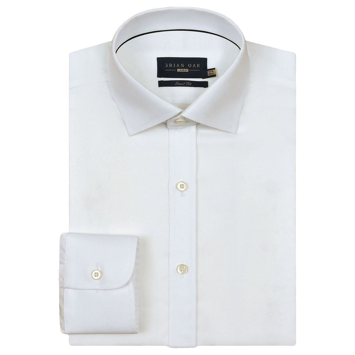 Men's Plain White Cotton Dress Shirt