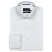 Men's Plain White Cotton Dress Shirt