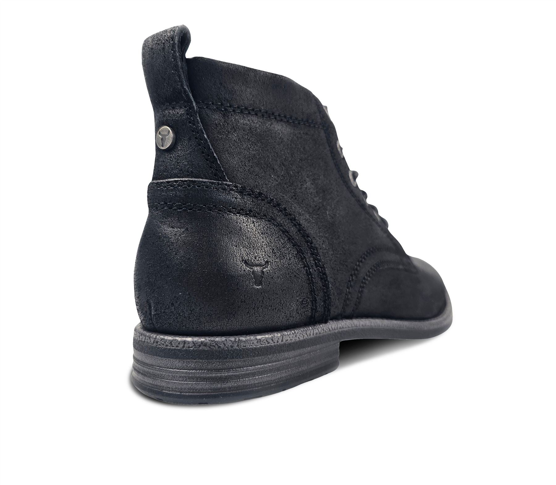 Sebastian - Men's Black Lace Up Leather Desert Boots