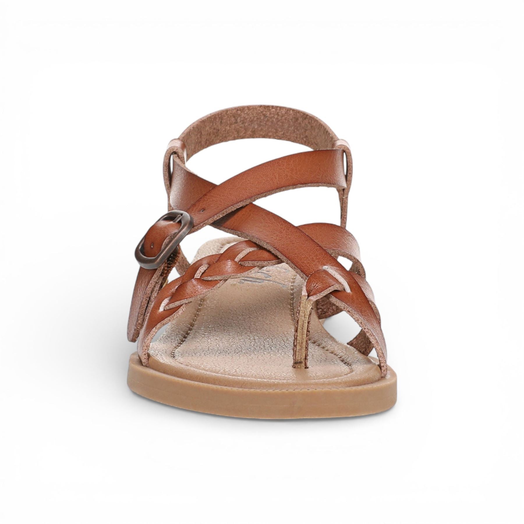 April - Women's Scotch Tan Micro Wedge Strappy Sandals
