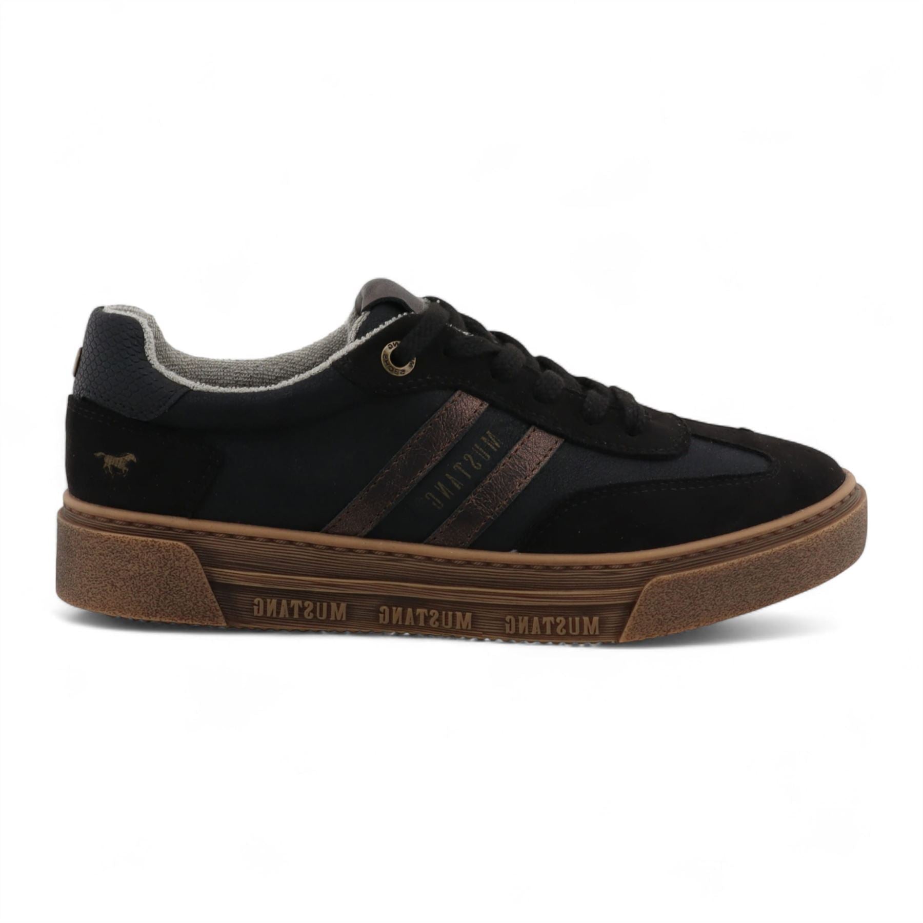 Women's Black Street Platform Sneakers Shoes