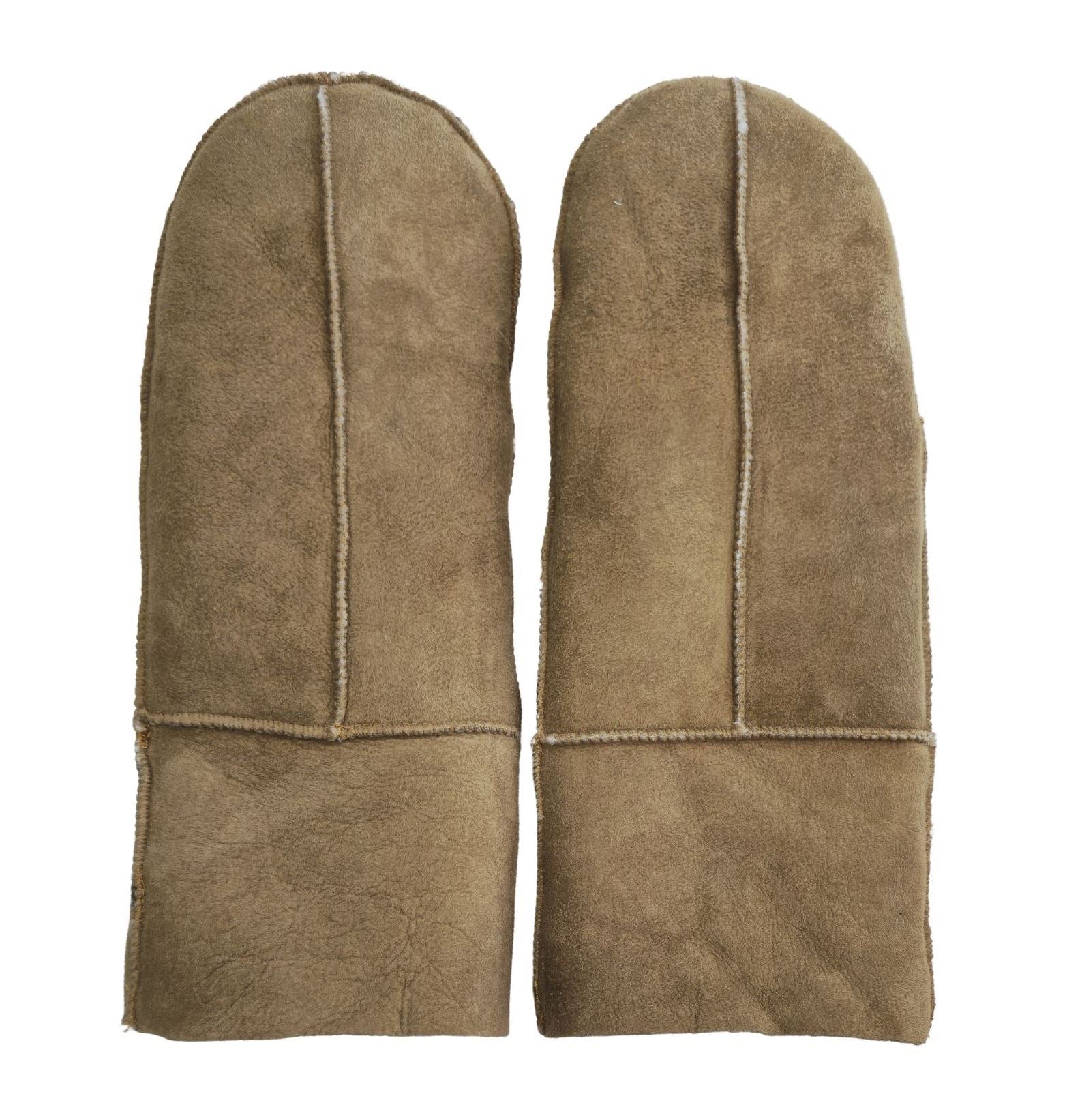 Women’s Premium Suede Leather Shearling Wool Lining Gloves