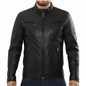 Men's Lambskin Leather Motorcycle Jacket Slim Fit Biker Coat