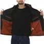 Men's Lambskin Leather Stand Collar Field Jacket