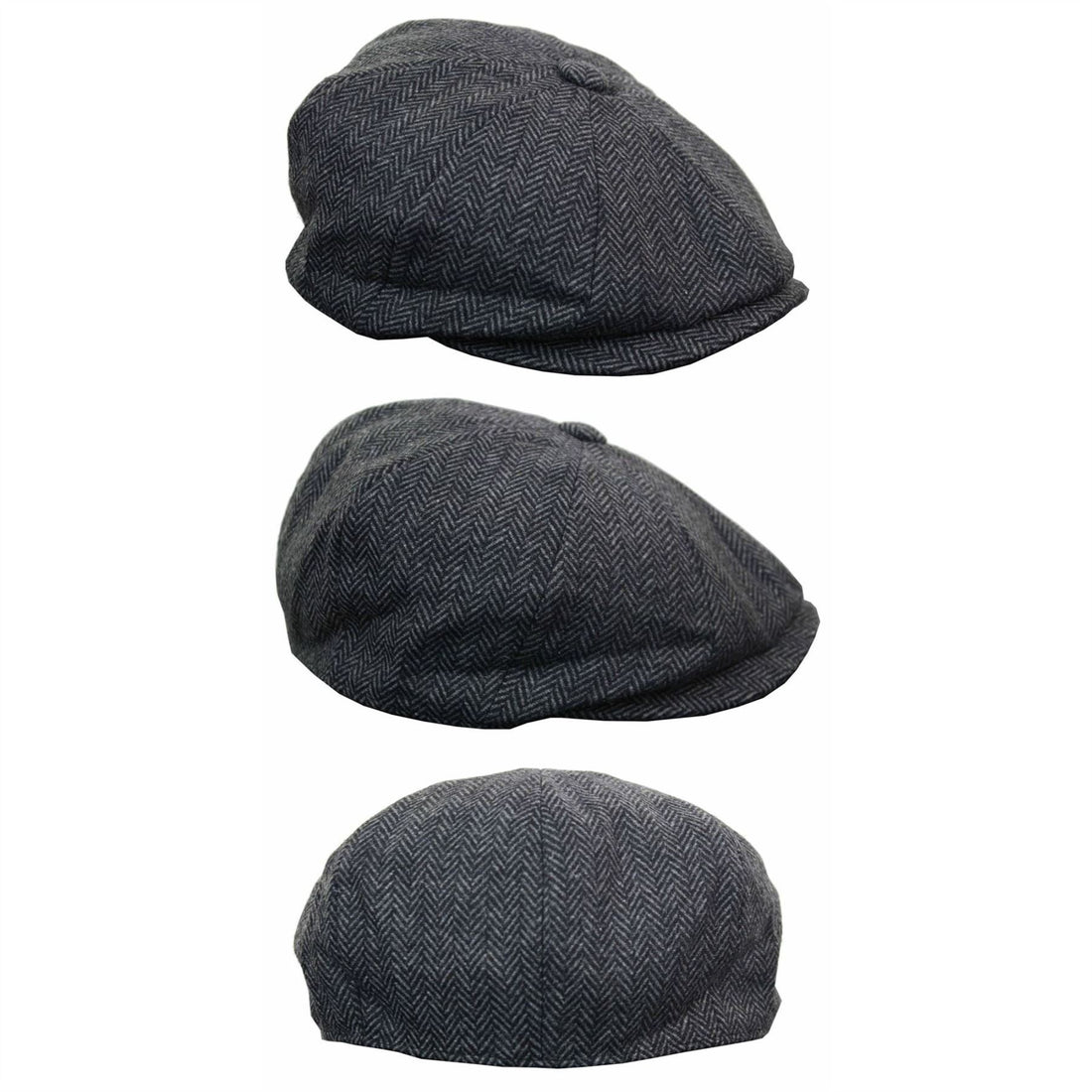 Boys Herringbone Newsboy Hat Flat Cap