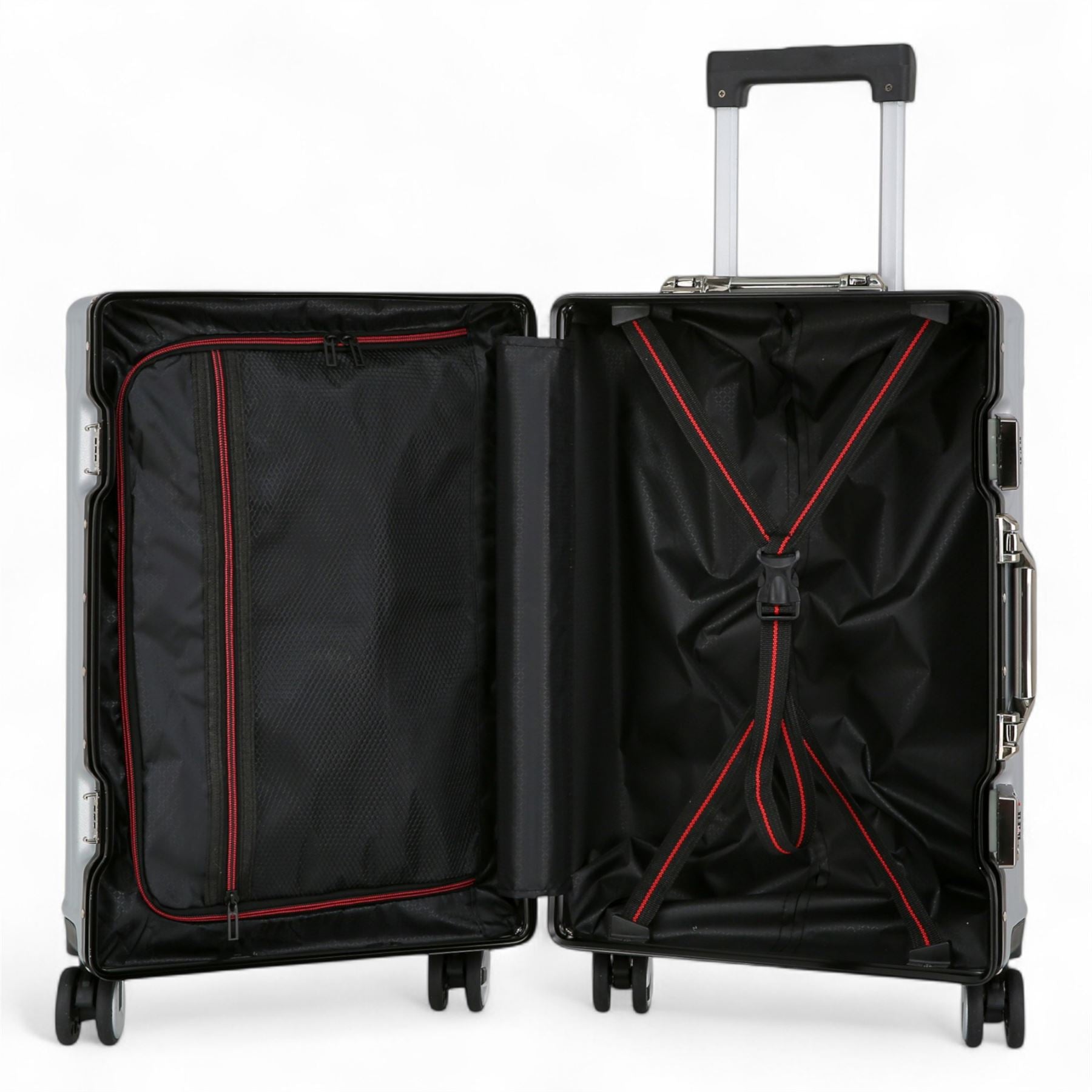 Robust Hard Shell Luggage 8 Wheel Suitcase Set