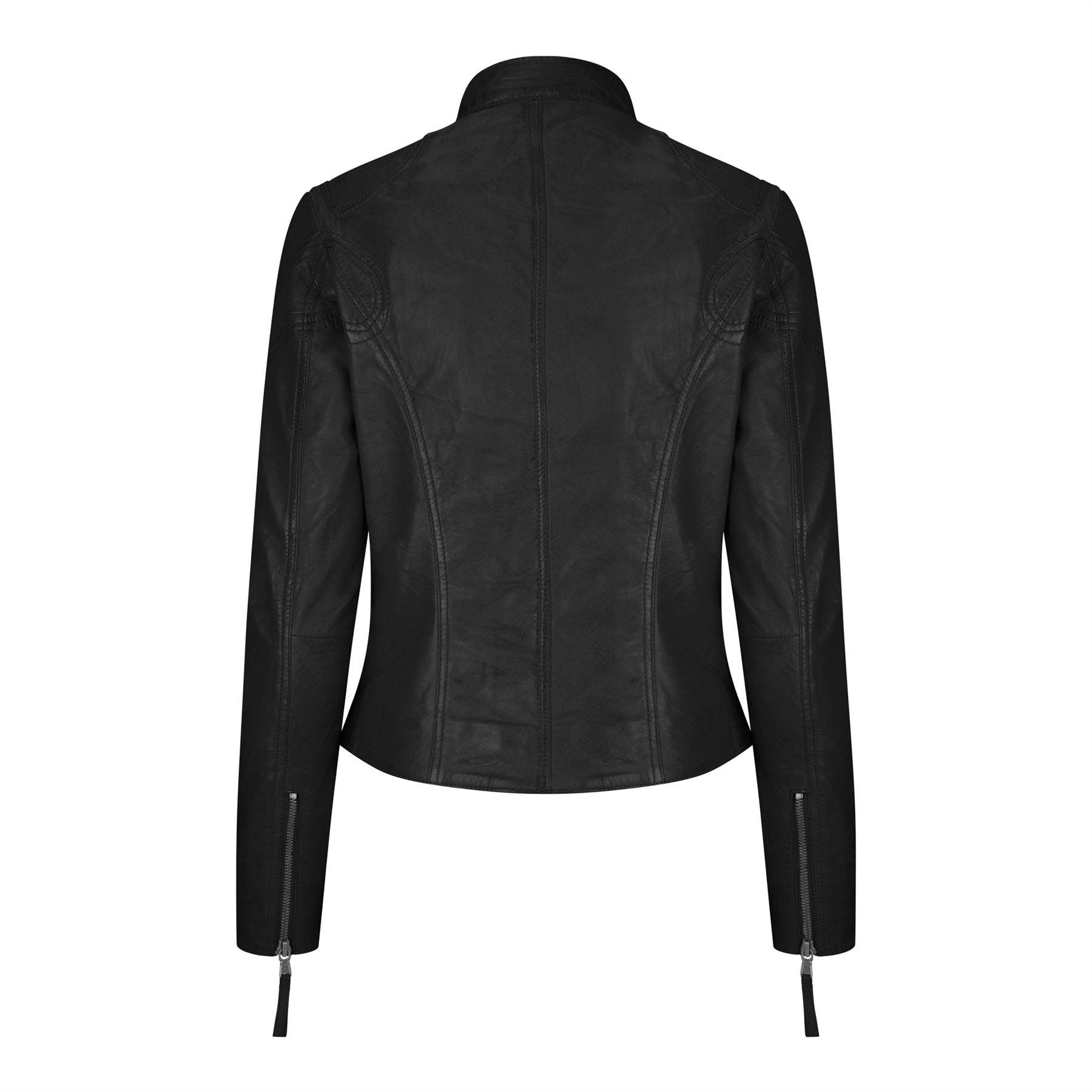 Ladies Real Leather Tan Biker Style Fashion Jacket Size UK 6-20 - Knighthood Store