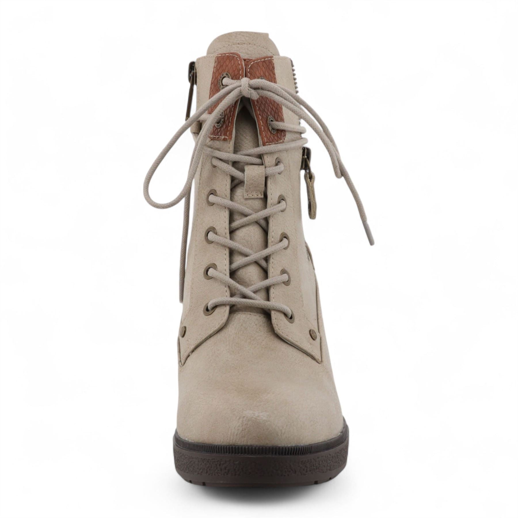 Women's Off-White High-Heeled Ankle Boots