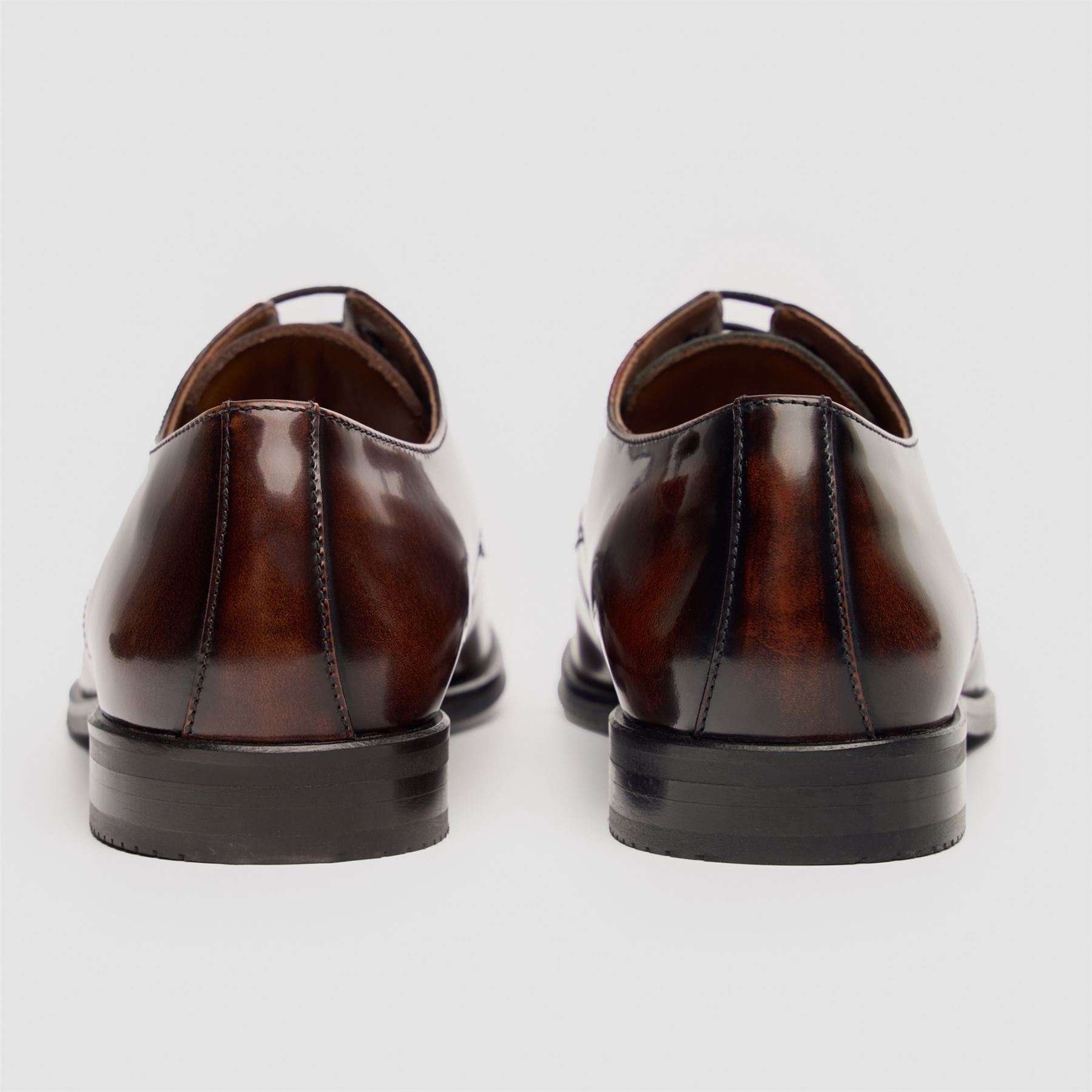 Chester - Men's Tan High-Shine Polished Derby Shoes