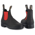 Blundstone 508 Black Red Leather Chelsea Boots Slip On Casual - Knighthood Store