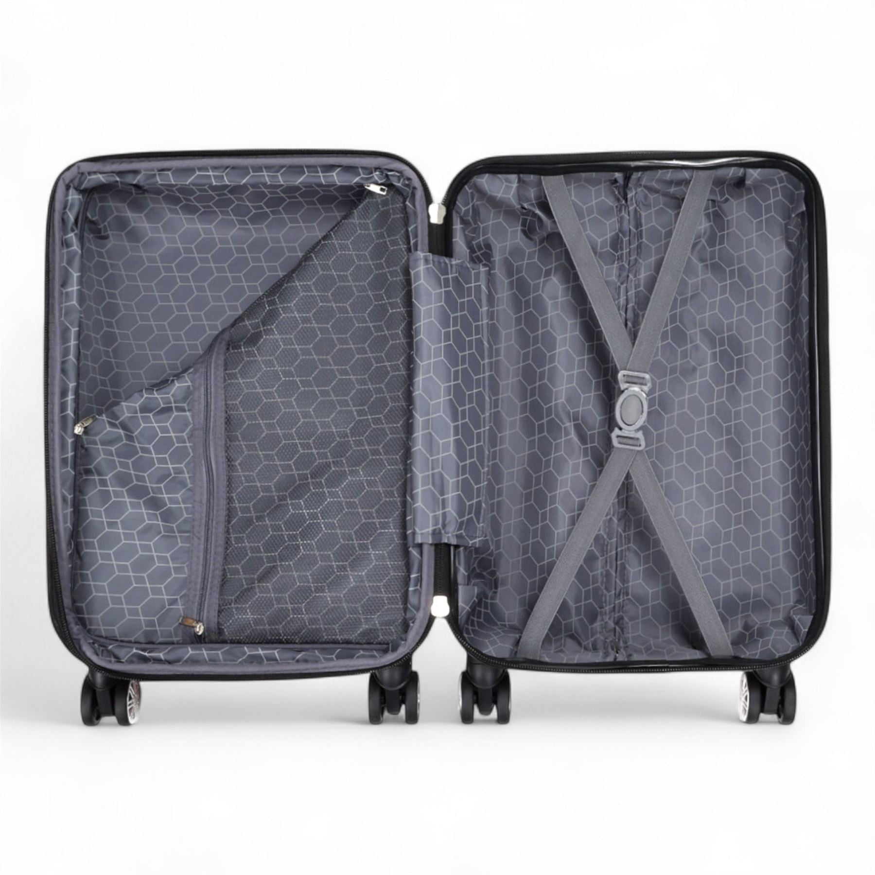 Hard Shell Luggage Set 8 Spinner Wheels ABS Suitcase