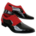 Mens Patent Shiny Suede Leather Shoes Smart Formal Laced Italian Designer - Knighthood Store