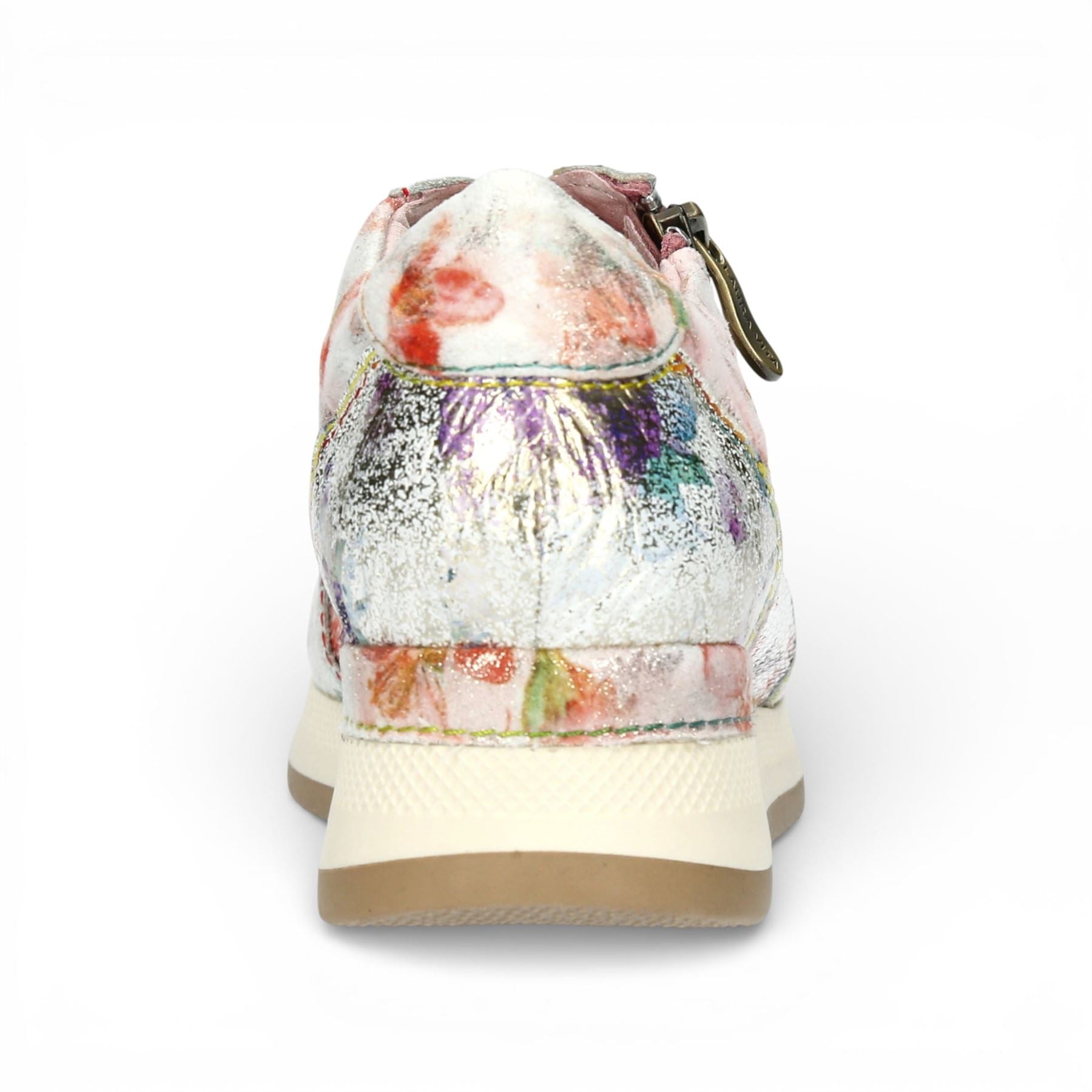 Gycmo 58 - Women's Rose Pink Floral Leather Sneakers